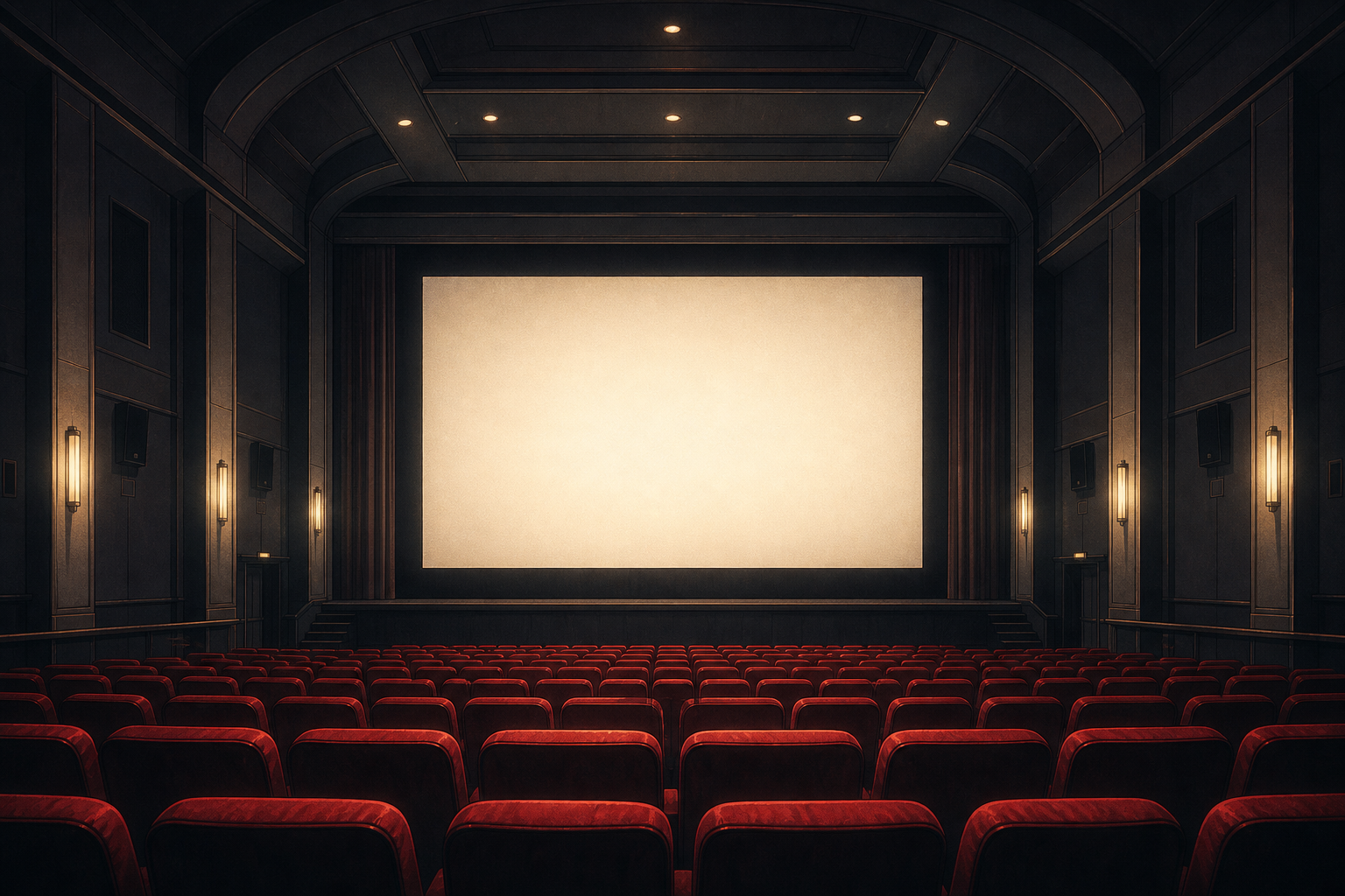 Sala de cine preparada para un estreno anime