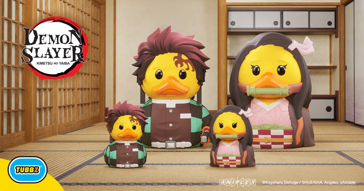 Tanjiro y Nezuko de Demon Slayer llegan en forma de patitos TUBBZ